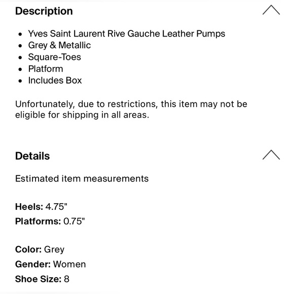 Yves Saint Laurent Silver Leather Pumps - Picture 5 of 5